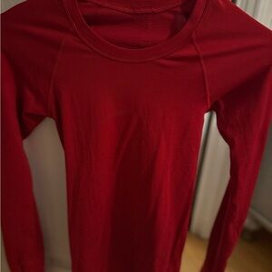 lululemon athletica Long Sleeve Crewneck Top - Red